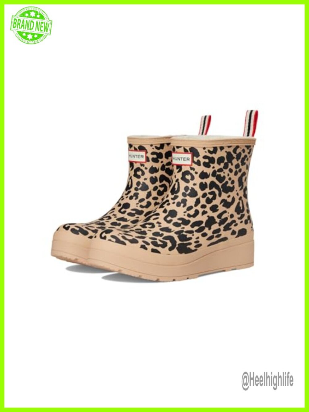 Insulated Short Rain Booties Pull-On Recycled Lining Foam Footbed
